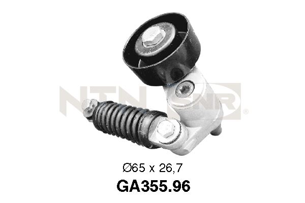 Tensioner Pulley, V-ribbed belt SNR GA355.96 for Renault
