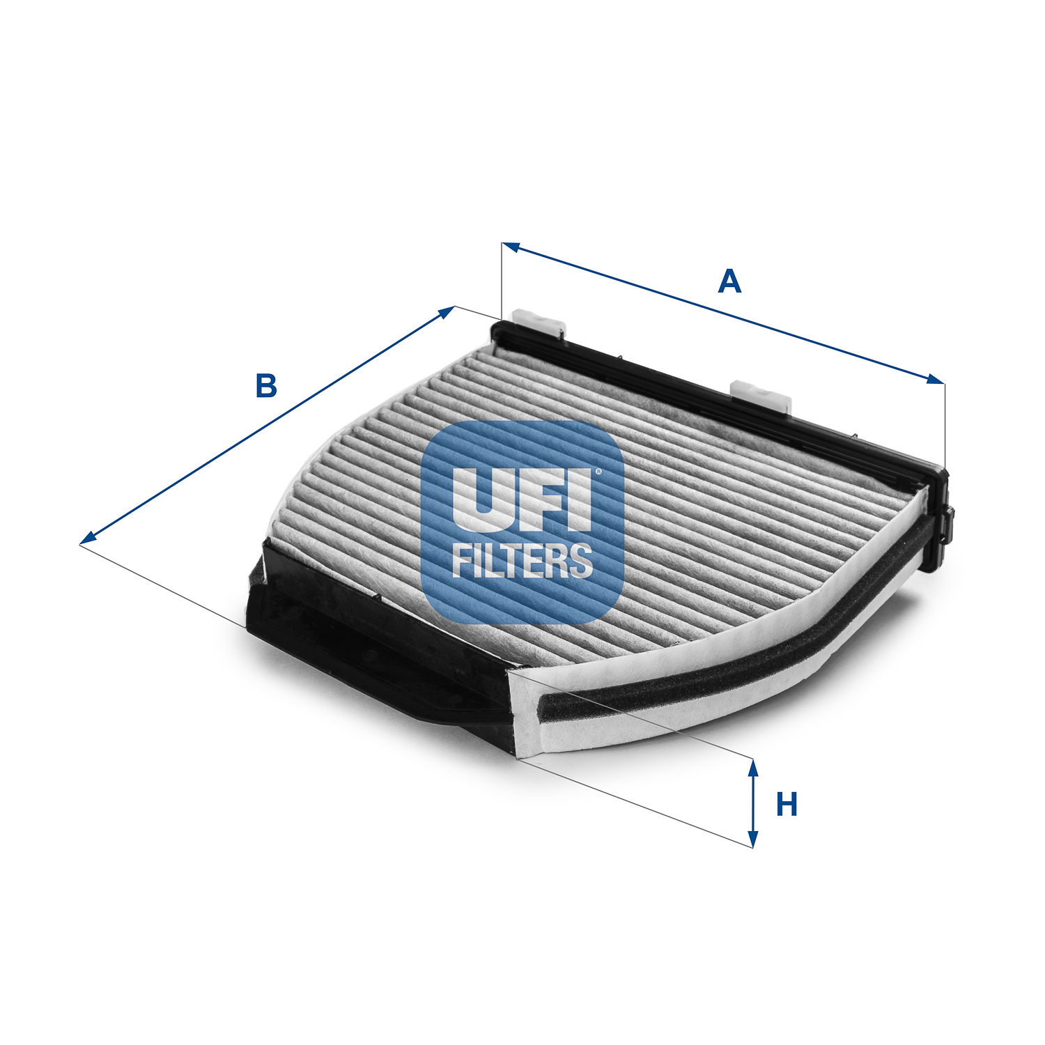 Blue Print ADU172501 Filtre D'Habitacle à Charbon Actif Compatible Mercedes-Benz Classe C, E, GLK - Dimensions 85x283x262 Mm