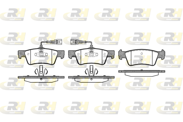 Brake Pad Set, disc brake ROADHOUSE 21187.02 for Fiat, Volkswagen ...