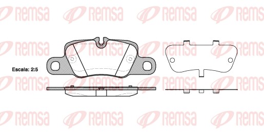 Brake Pad Set, disc brake REMSA 1401.00 for Porsche AL39621723