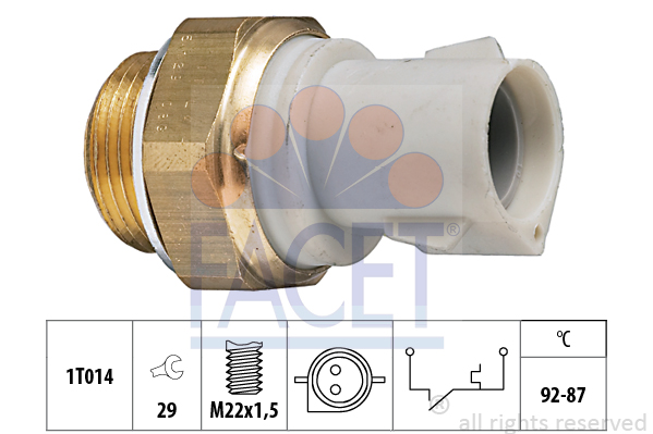 Temperature Switch, radiator fan 7.5129 AL17765866 for Ford - alvadi.md