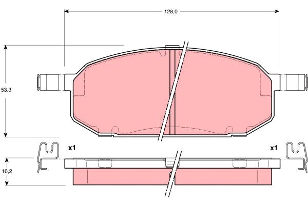 Brake Pad Set, disc brake TRW GDB3153 for Mazda AL78360160 - alvadi.md