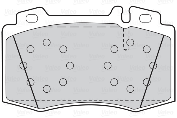 Brake Pad Set, disc brake VALEO 302044 for Mercedes-Benz AL76201452 ...