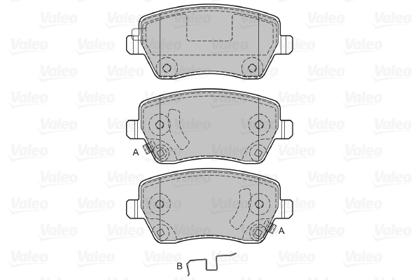 Brake Pad Set, disc brake VALEO 598641 for Dacia, Lada, Mercedes-Benz ...