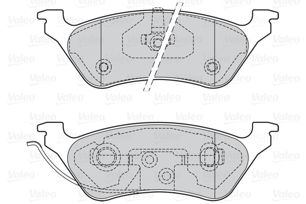 Brake Pad Set, disc brake VALEO 302057 for Chrysler, Dodge AL76201472 ...