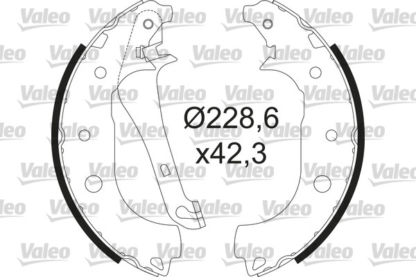 Brake Shoe Set VALEO 564207 for Ford AL54915154 - alvadi.md