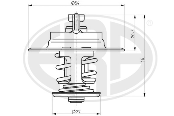 Thermostat, coolant ERA 350159 for Fiat, Iveco, Renault, RENAULT TRUCKS ...