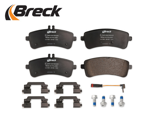 Brake Pad Set, disc brake BRECK 25163 00 553 00 for Mercedes-Benz ...