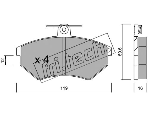 Kit Plaquettes De Frein Febi-Bilstein 16048 - Pour Frein à Disque Avant - Compatible VW Golf 3, Passat 3