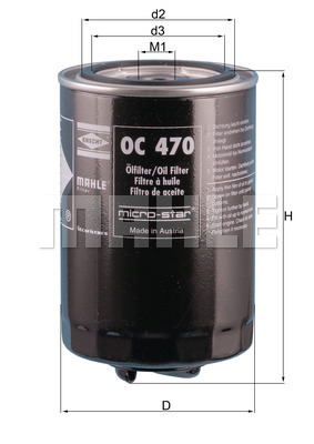 Oil Filter KNECHT OC 470 for NISSAN SILVIA (S110) AL72918284 