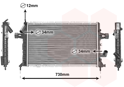 53415 NRF EASY FIT Radiatore Motore Alluminio, 599 X 368 - 7