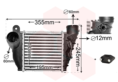 Intercooler THERMOTEC DAW001TT - Compatible VW Golf IV, Audi A3, Seat Leon, Etc.