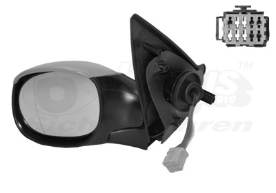 Rétroviseur Extérieur Gauche Van Wezel - Réglage Électrique Et Chauffant Pour Peugeot 206 CC