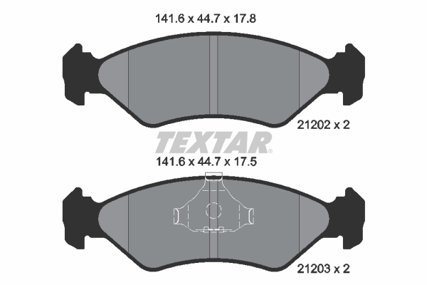 Brake Pad Set, disc brake TEXTAR 2120203 for Ford AL108400968 - alvadi.md