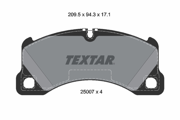 Brake Pad Set, disc brake TEXTAR 2500701 for PORSCHE CAYENNE (955)  AL13393491 