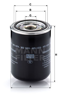 Oil Filter MANN-FILTER WD 1374 AL13548660 - alvadi.md