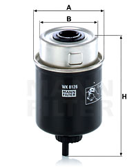 MANN-FILTER WK 8126 Filtro Carburante – Qualità Originale Per Applicazioni Fuoristrada, Dimensioni 83x69x135 Mm