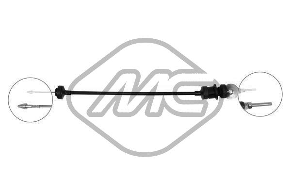 Cable Pull, clutch control Metalcaucho 80712 for Citroen