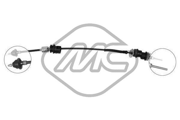 Cable Pull, clutch control Metalcaucho 80717 for Citroen