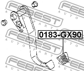 Febi-Bilstein 11946 – Rivestimento Pedale Frizione In Gomma, Nero (70x95x17,3mm)