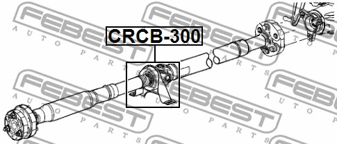 Bearing, propshaft centre bearing FEBEST CRCB-300 for Chrysler, Dodge ...