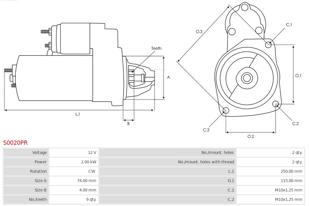 Starter HELLA 8EA 011 610-631 for Toyota AL107789324 - alvadi.md