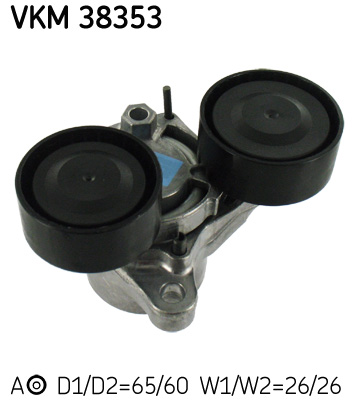 Tensioner Pulley, V-ribbed belt SKF VKM 38353 VKM38353 for BMW ...