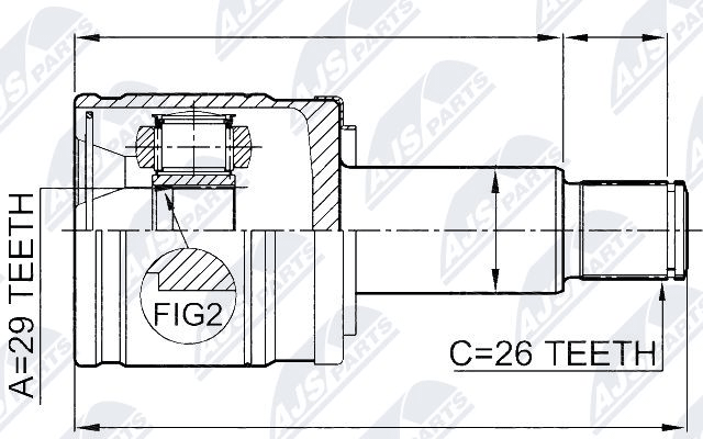 Joint Kit, drive shaft NTY NPW-SU-005 for Suzuki AL80056624 - alvadi.md