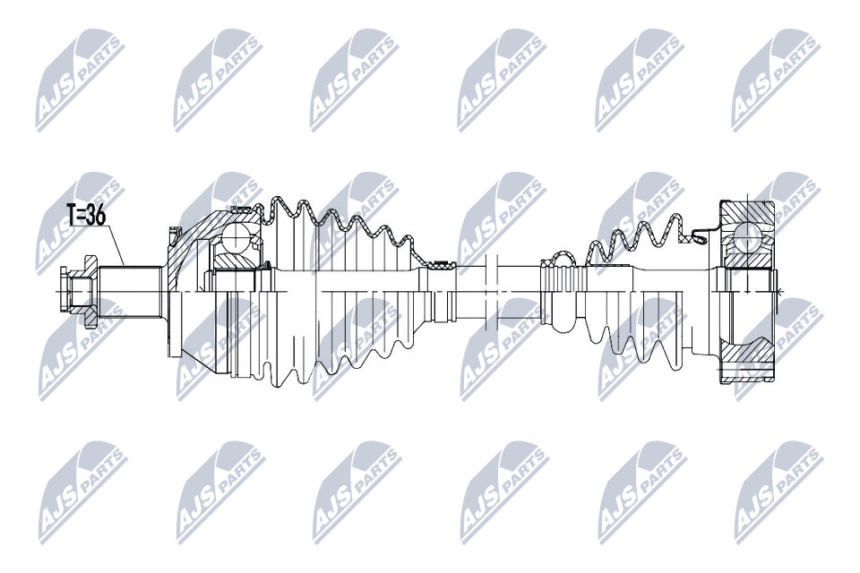 Meyle 100 498 0143 Semiasse Albero Motore Per VW Sharan, Ford Galaxy, Seat Alhambra - Anteriore Destro/Sinistro