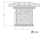 Cartucho de secador de ar, sistema de ar comprimido